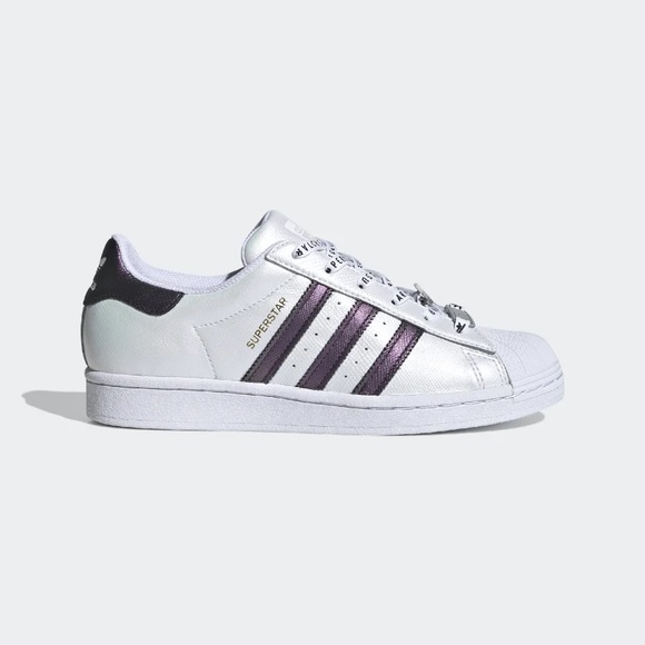 adidas Shoes - Adidas Superstar White Black Metallic Purple Jewel